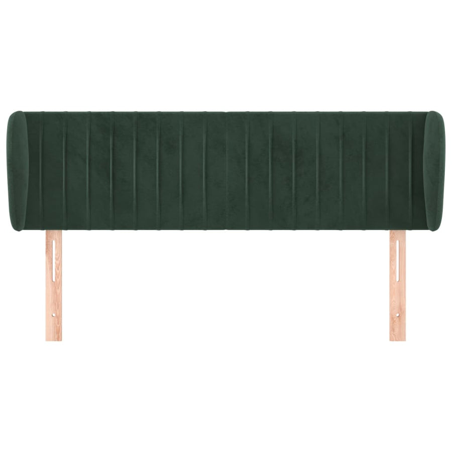 Hoofdbord Met Randen Fluweel 147 x 23 x 78/88 cm Donkergroen
