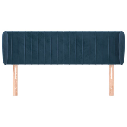 Hoofdbord Met Randen Fluweel 1 147 x 23 x 78/88 cm Donkerblauw