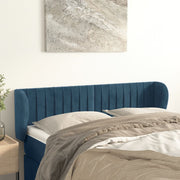Hoofdbord 147x23x78/88 cm fluweel donkerblauw
