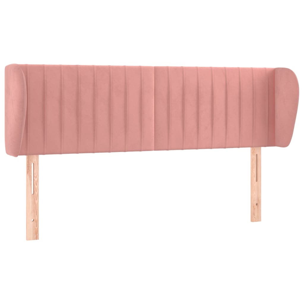Hoofdbord Met Randen Fluweel 147 x 23 x 78/88 cm Roze