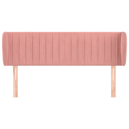 Hoofdbord Met Randen Fluweel 147 x 23 x 78/88 cm Roze