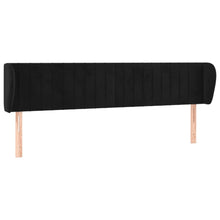 Hoofdbord Met Randen Fluweel 163 x 23 x 78/88 cm Zwart