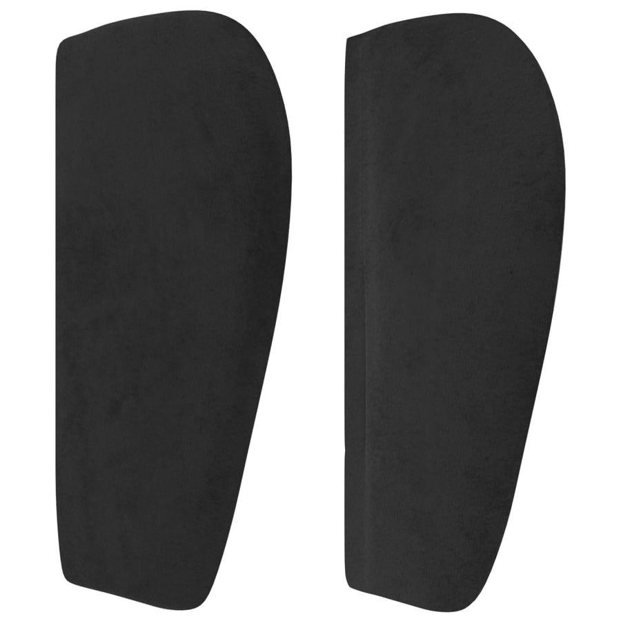 Hoofdbord Met Randen Fluweel 163 x 23 x 78/88 cm Zwart
