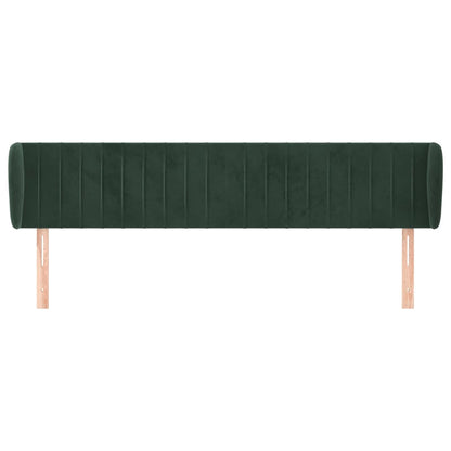 Hoofdbord Met Randen Fluweel 183 x 23 x 78/88 cm Donkergroen