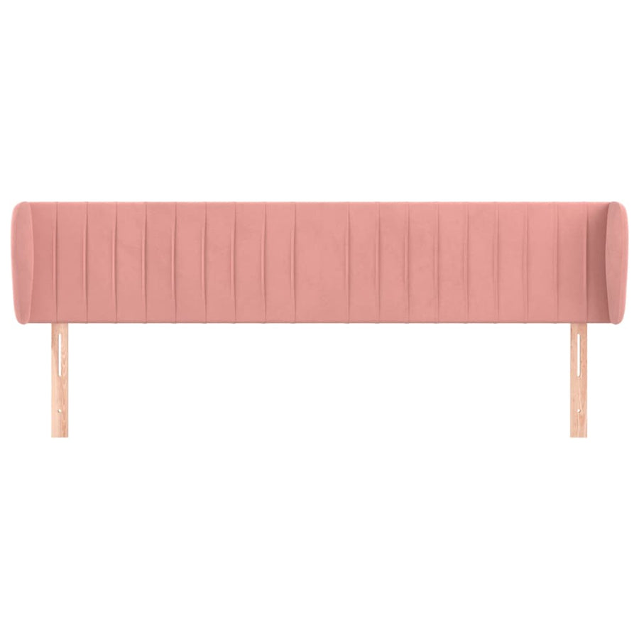 Hoofdbord Met Randen Fluweel 183 x 23 x 78/88 cm Roze