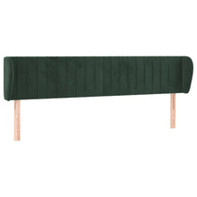 Hoofdbord Met Randen Fluweel 203 x 23 x 78/88 cm Donkergroen