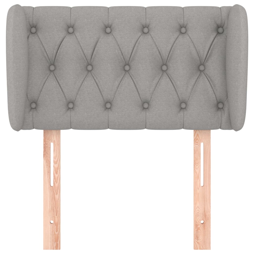 Hoofdbord Met Randen Stof 83 x 23 x 78/88 cm Lichtgrijs