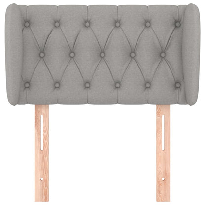 Hoofdbord Met Randen Stof 83 x 23 x 78/88 cm Lichtgrijs