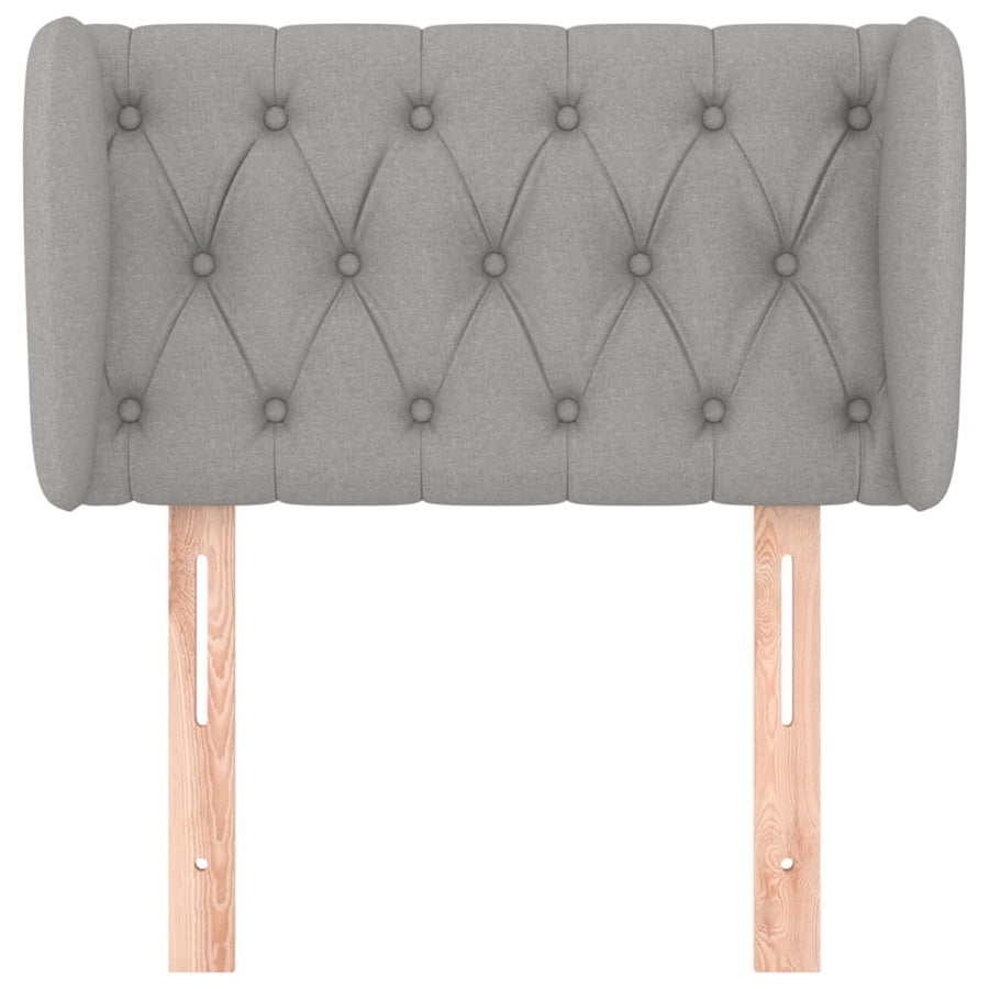 Hoofdbord Met Randen Stof 83 x 23 x 78/88 cm Lichtgrijs