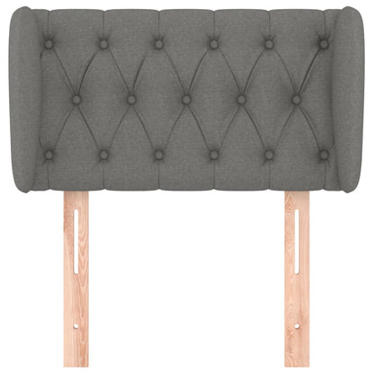 Hoofdbord Met Randen Stof 83 x 23 x 78/88 cm Donkergrijs
