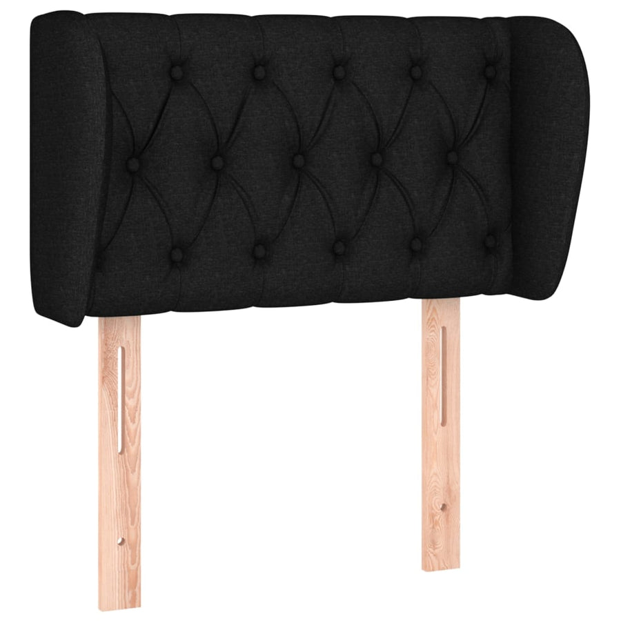 Hoofdbord Met Randen Stof 83 x 23 x 78/88 cm Zwart