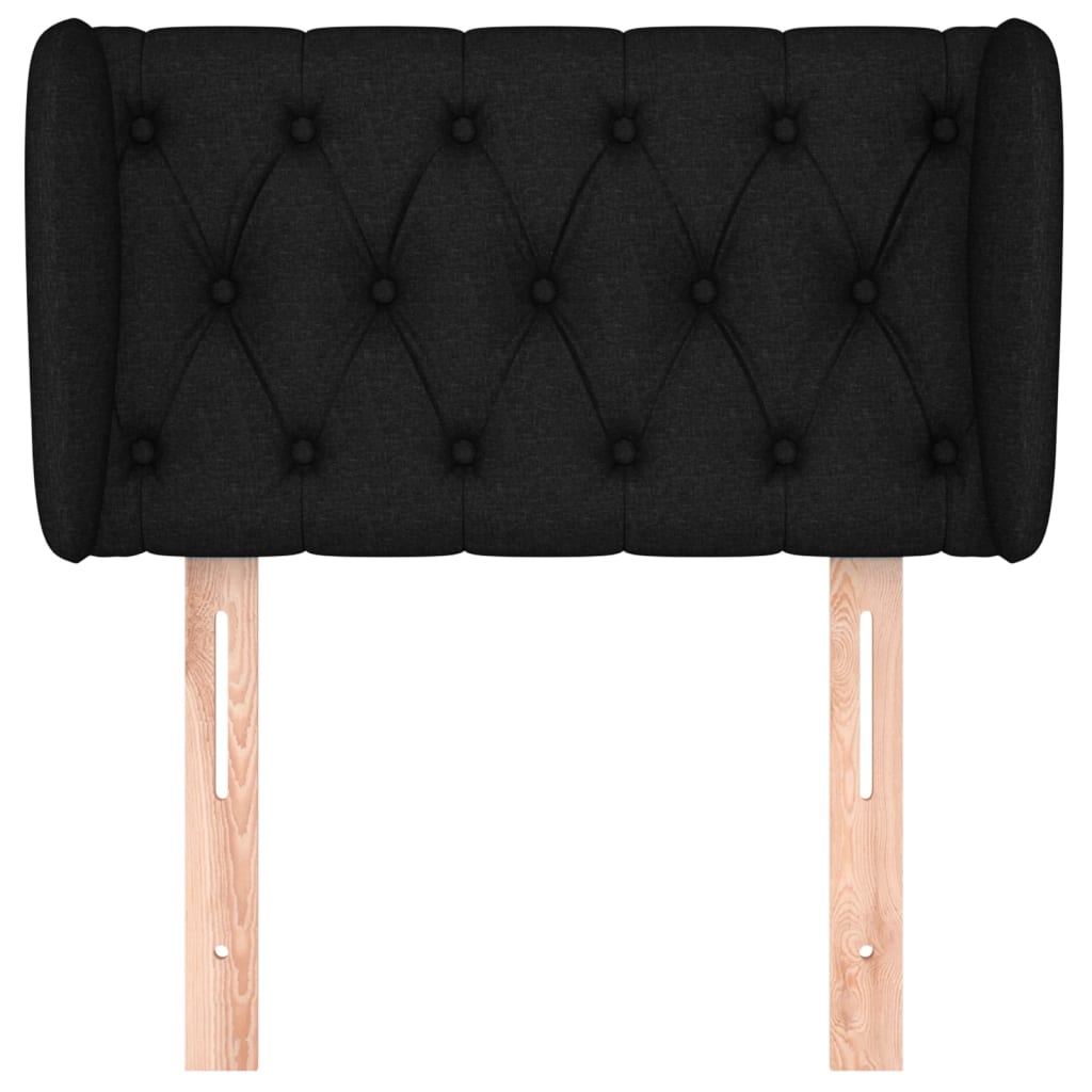 Hoofdbord Met Randen Stof 83 x 23 x 78/88 cm Zwart