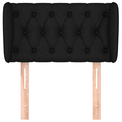 Hoofdbord Met Randen Stof 83 x 23 x 78/88 cm Zwart
