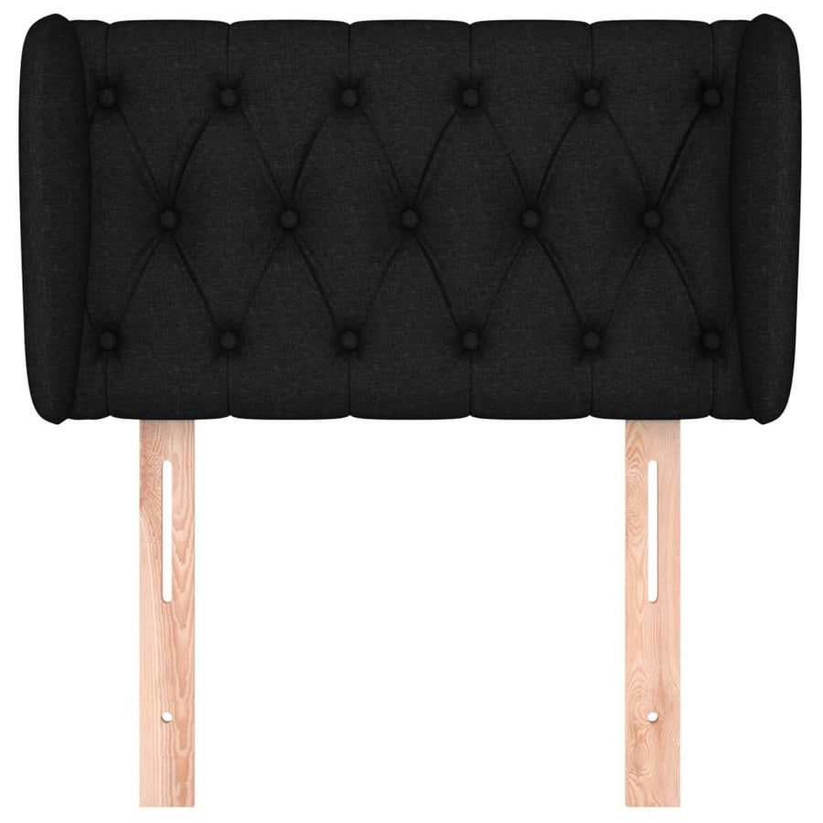 Hoofdbord Met Randen Stof 83 x 23 x 78/88 cm Zwart