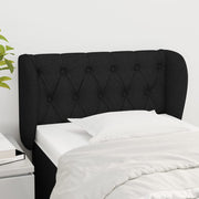 Hoofdbord stof zwart 83x23x78/88 cm