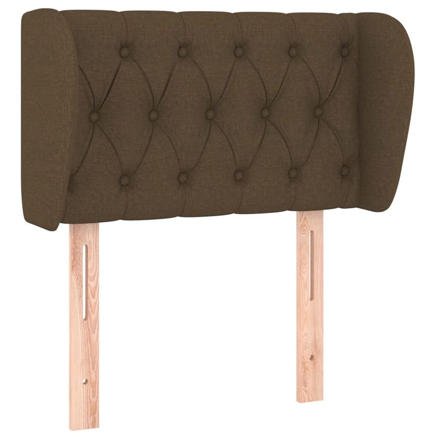 Hoofdbord Met Randen Stof 83 x 23 x 78/88 cm Donkerbruin