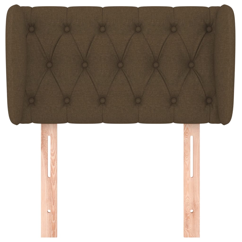 Hoofdbord Met Randen Stof 83 x 23 x 78/88 cm Donkerbruin