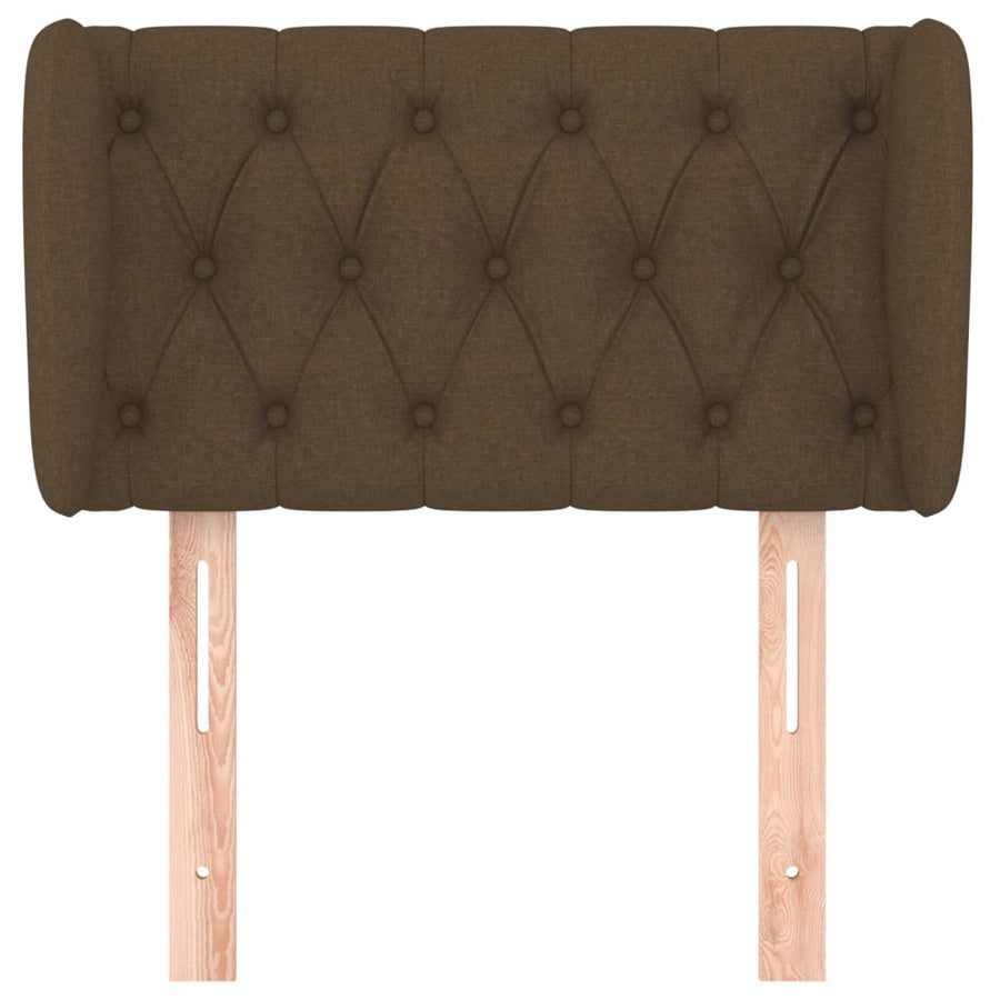 Hoofdbord Met Randen Stof 83 x 23 x 78/88 cm Donkerbruin