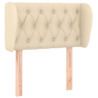 Hoofdbord Met Randen Stof Kleurig 83 x 23 x 78/88 cm Crème