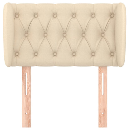 Hoofdbord Met Randen Stof Kleurig 83 x 23 x 78/88 cm Crème