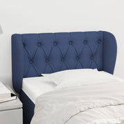 Hoofdbord stof blauw 83x23x78/88 cm