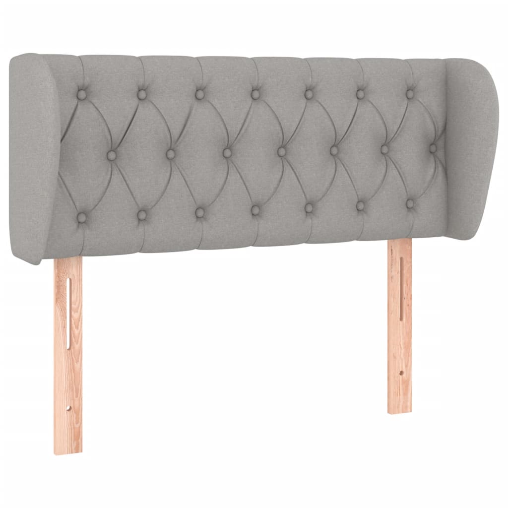 Hoofdbord Met Randen Stof 93 x 23 x 78/88 cm Lichtgrijs