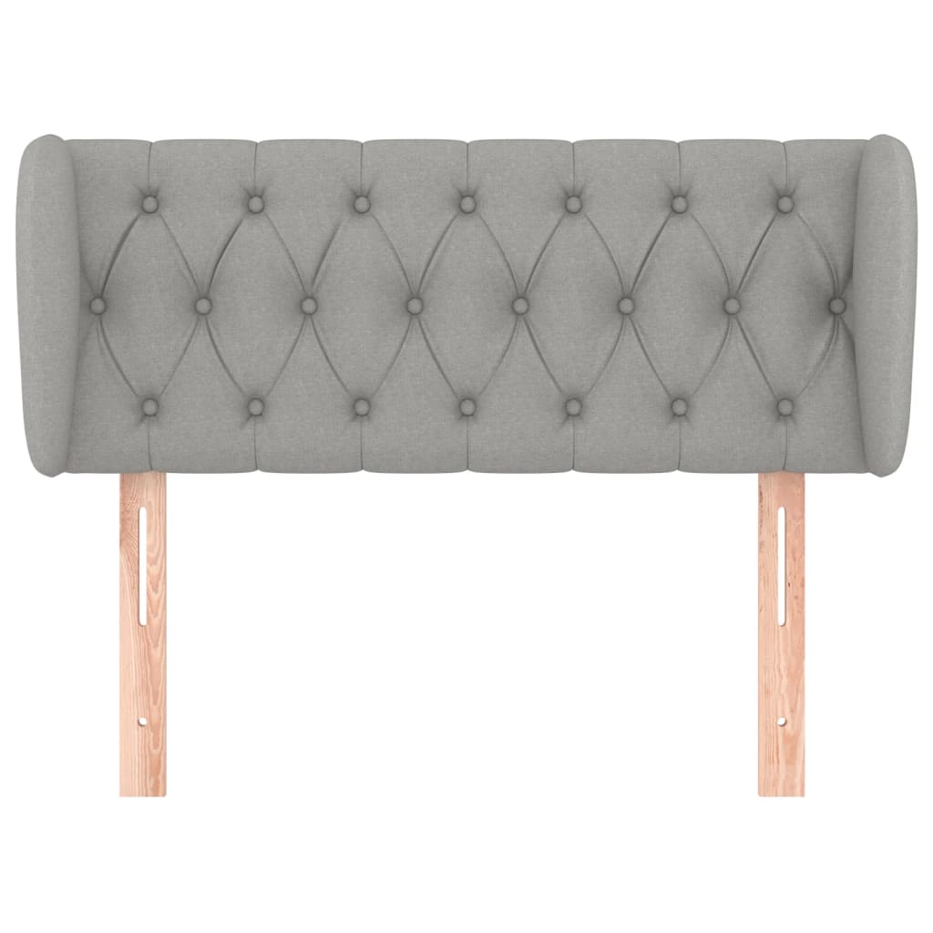 Hoofdbord Met Randen Stof 93 x 23 x 78/88 cm Lichtgrijs