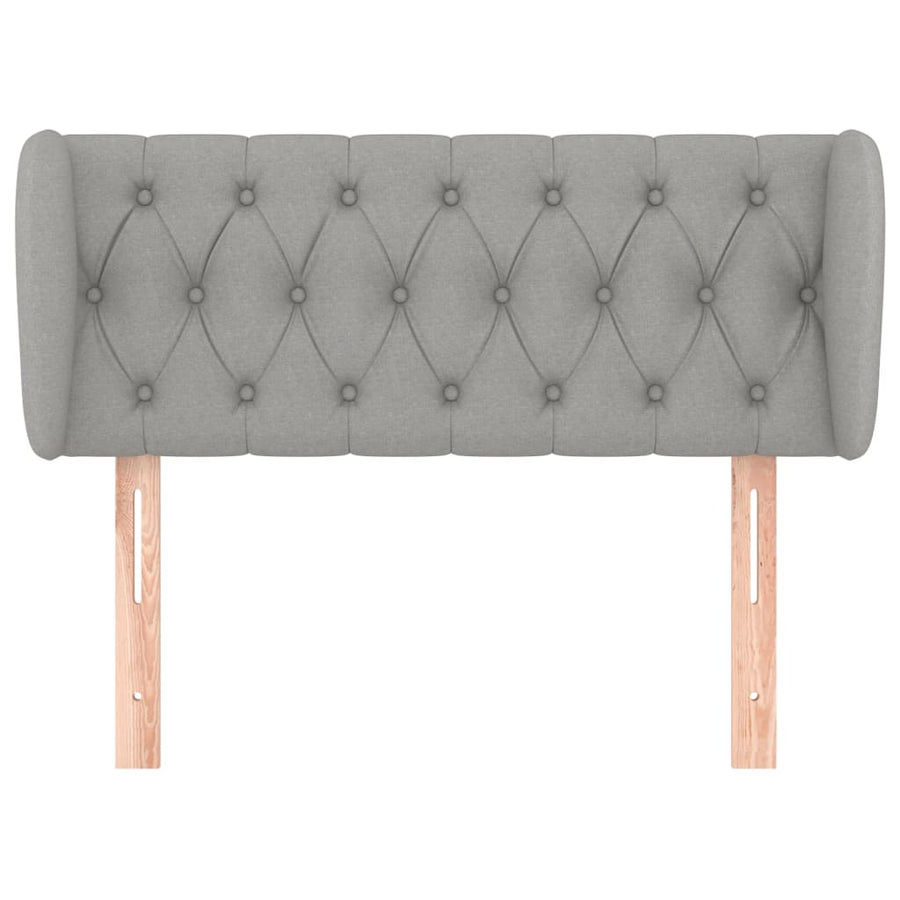 Hoofdbord Met Randen Stof 93 x 23 x 78/88 cm Lichtgrijs