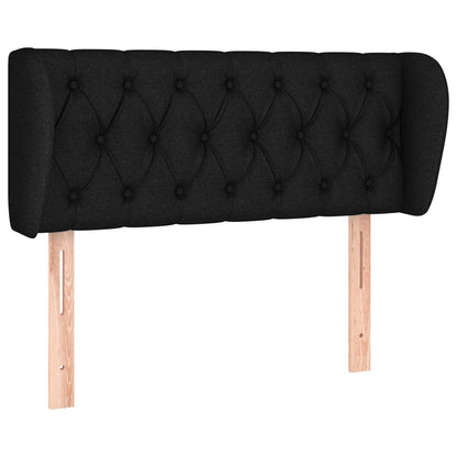 Hoofdbord Met Randen Stof 93 x 23 x 78/88 cm Zwart