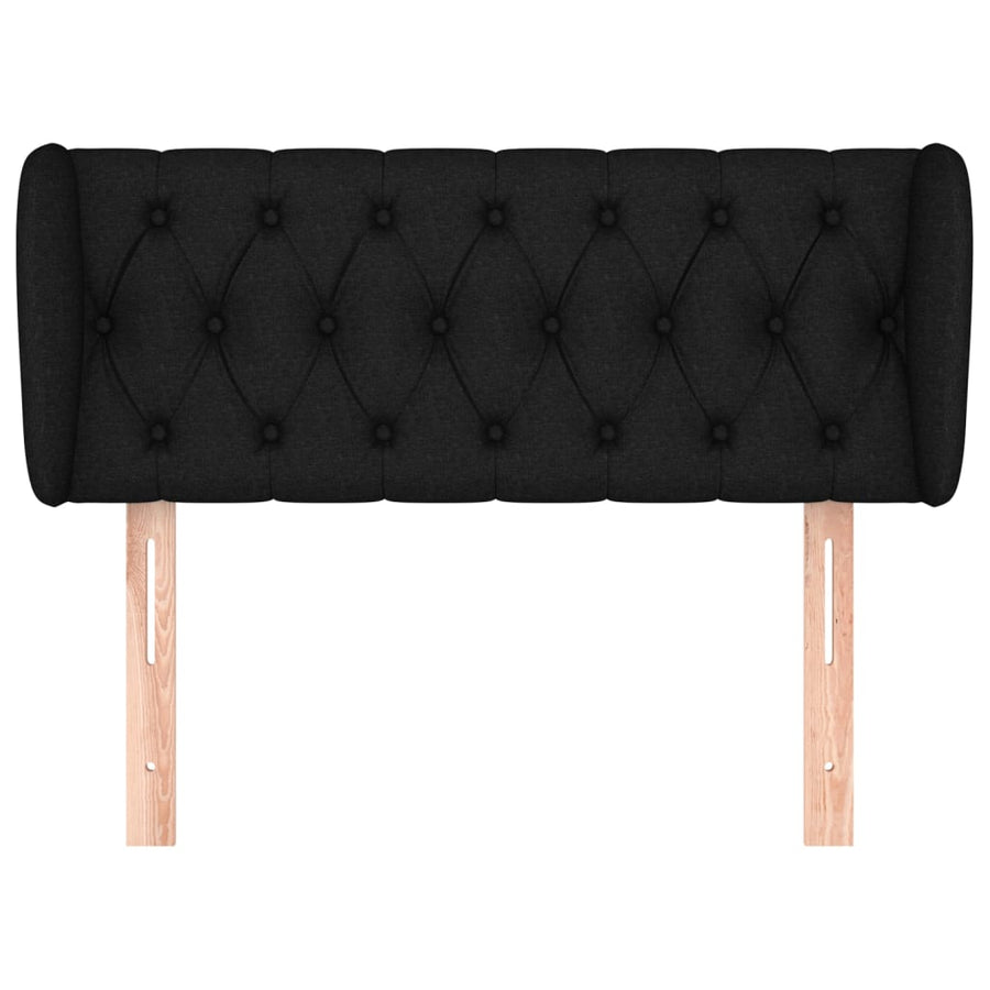 Hoofdbord Met Randen Stof 93 x 23 x 78/88 cm Zwart
