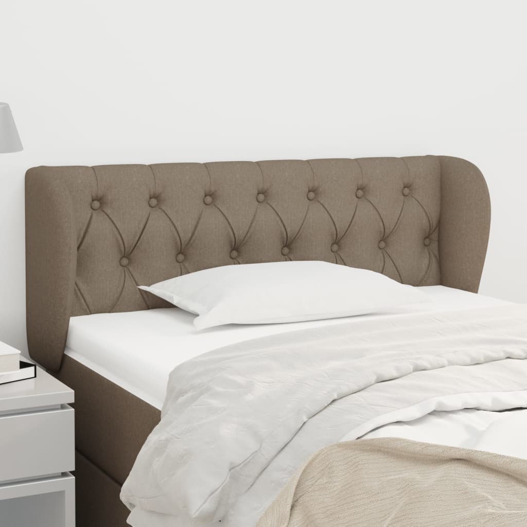 Hoofdbord Met Randen Stof 93 x 23 x 78/88 cm Taupe