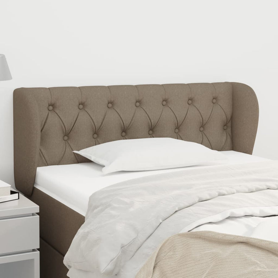 Hoofdbord Met Randen Stof 93 x 23 x 78/88 cm Taupe