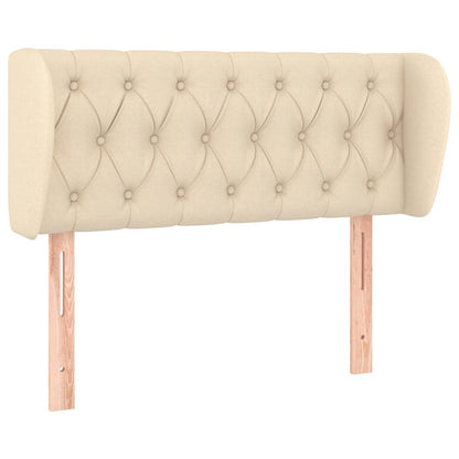 Hoofdbord Met Randen Stof Kleurig 93 x 23 x 78/88 cm Crème