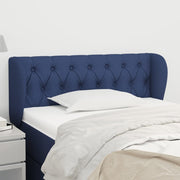 Hoofdbord stof blauw 93x23x78/88 cm