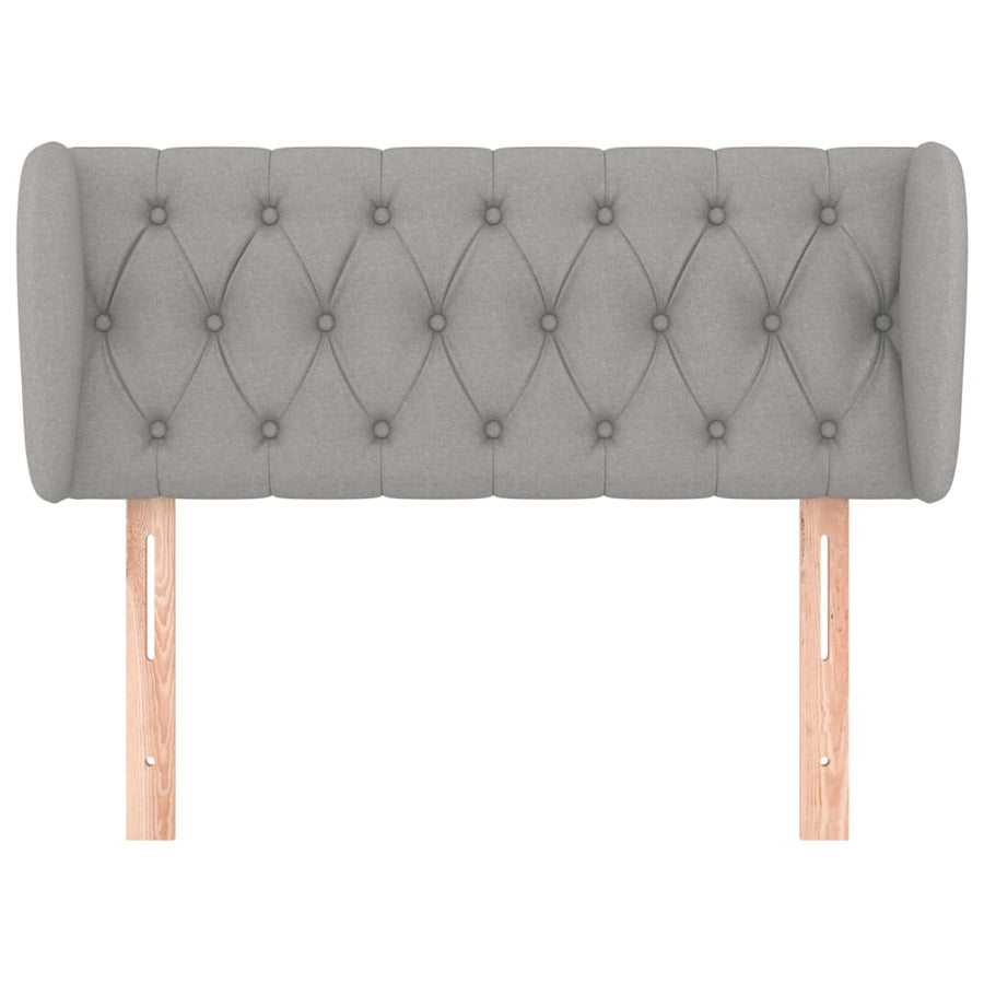 Hoofdbord Met Randen 103X23X78/88 Cm Stof Lichtgrijs Lichtgrijs 103 x 23 x 78/88 cm