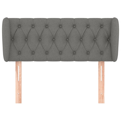 Hoofdbord Met Randen 103X23X78/88 Cm Stof Donkergrijs 103 x 23 x 78/88 cm