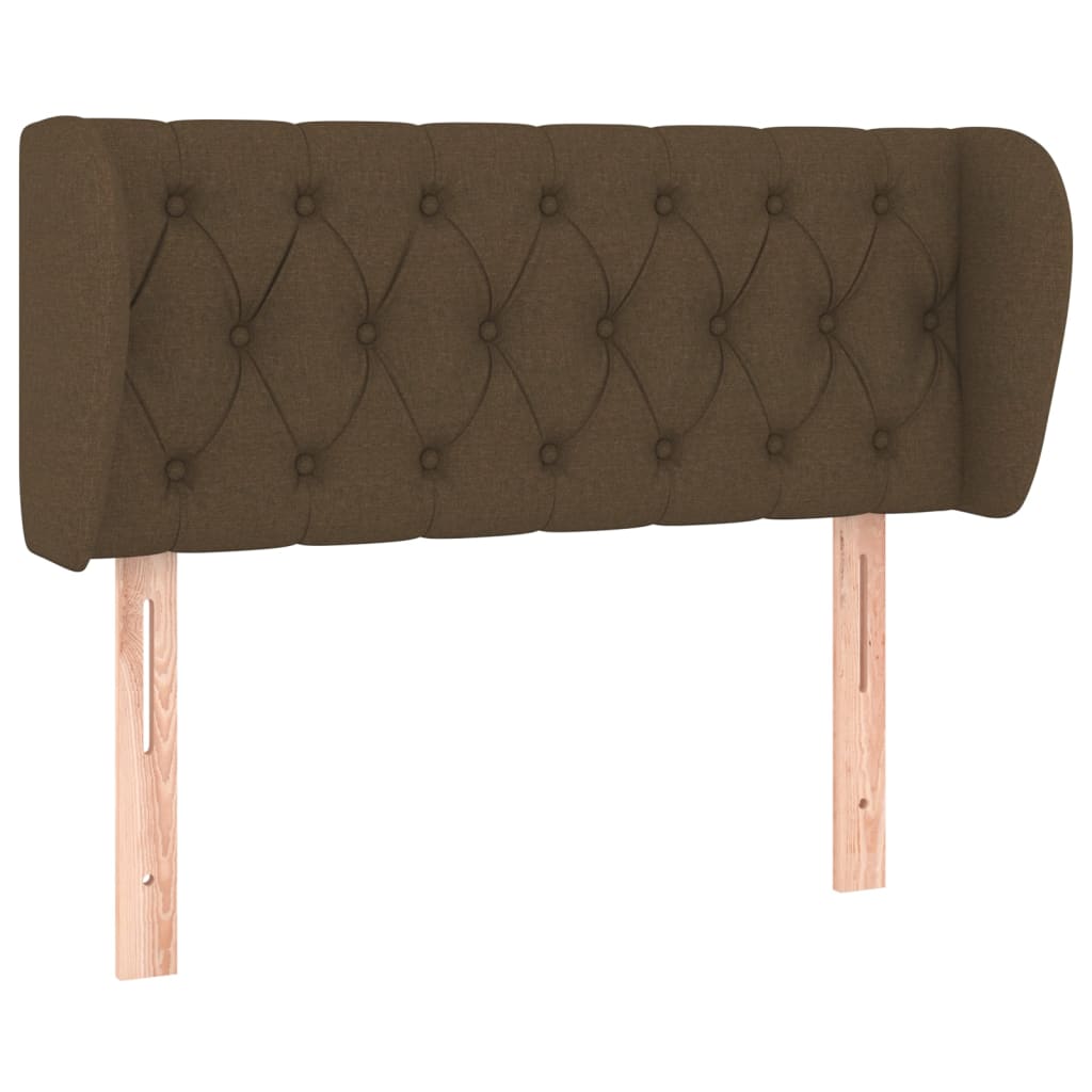 Hoofdbord Met Randen Stof 103 x 23 x 78/88 cm Donkerbruin
