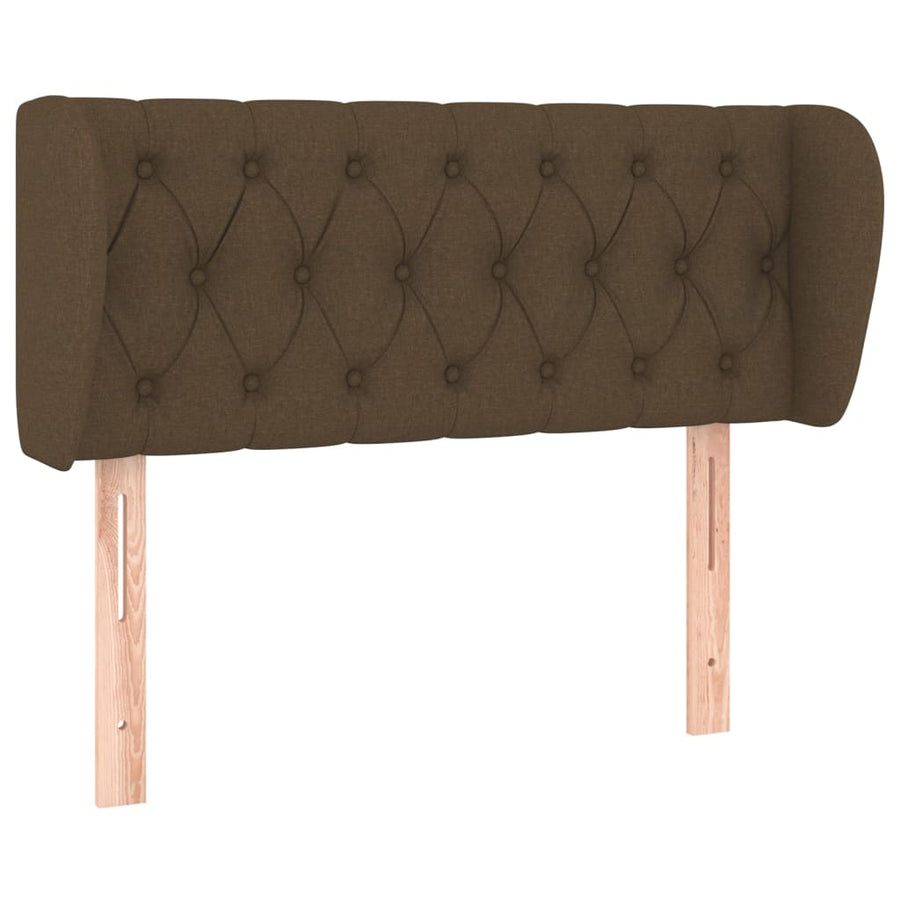 Hoofdbord Met Randen Stof 103 x 23 x 78/88 cm Donkerbruin