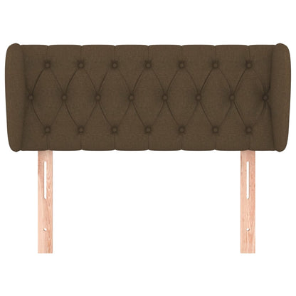 Hoofdbord Met Randen Stof 103 x 23 x 78/88 cm Donkerbruin
