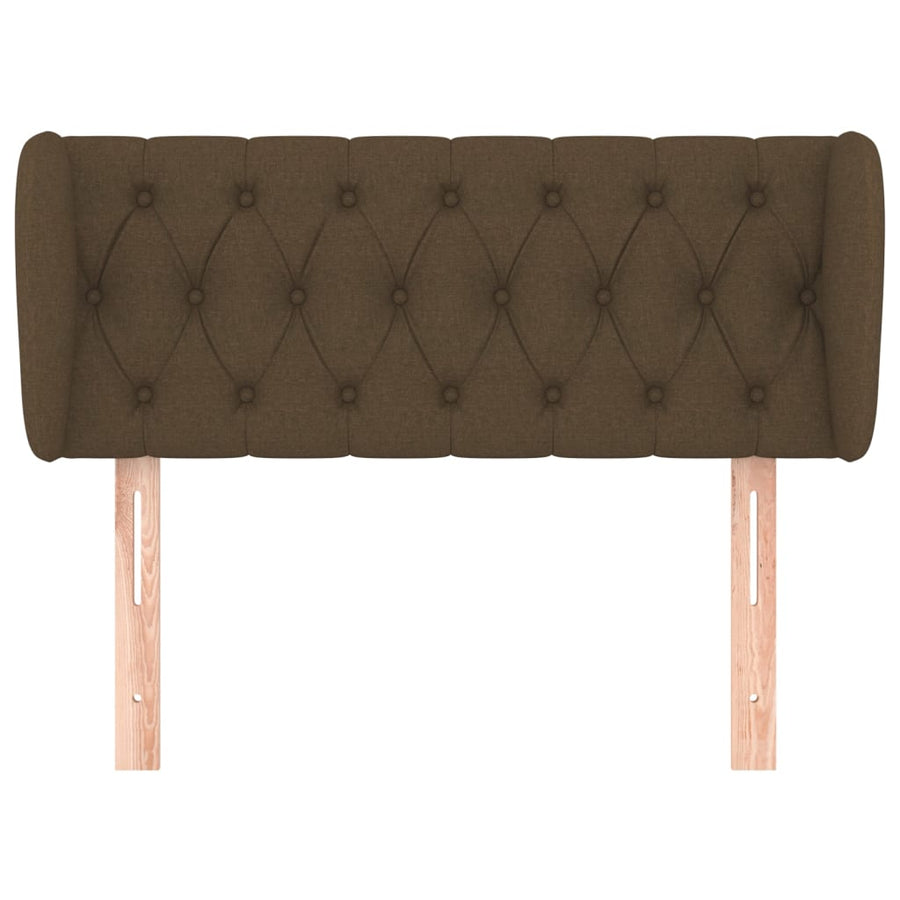 Hoofdbord Met Randen Stof 103 x 23 x 78/88 cm Donkerbruin