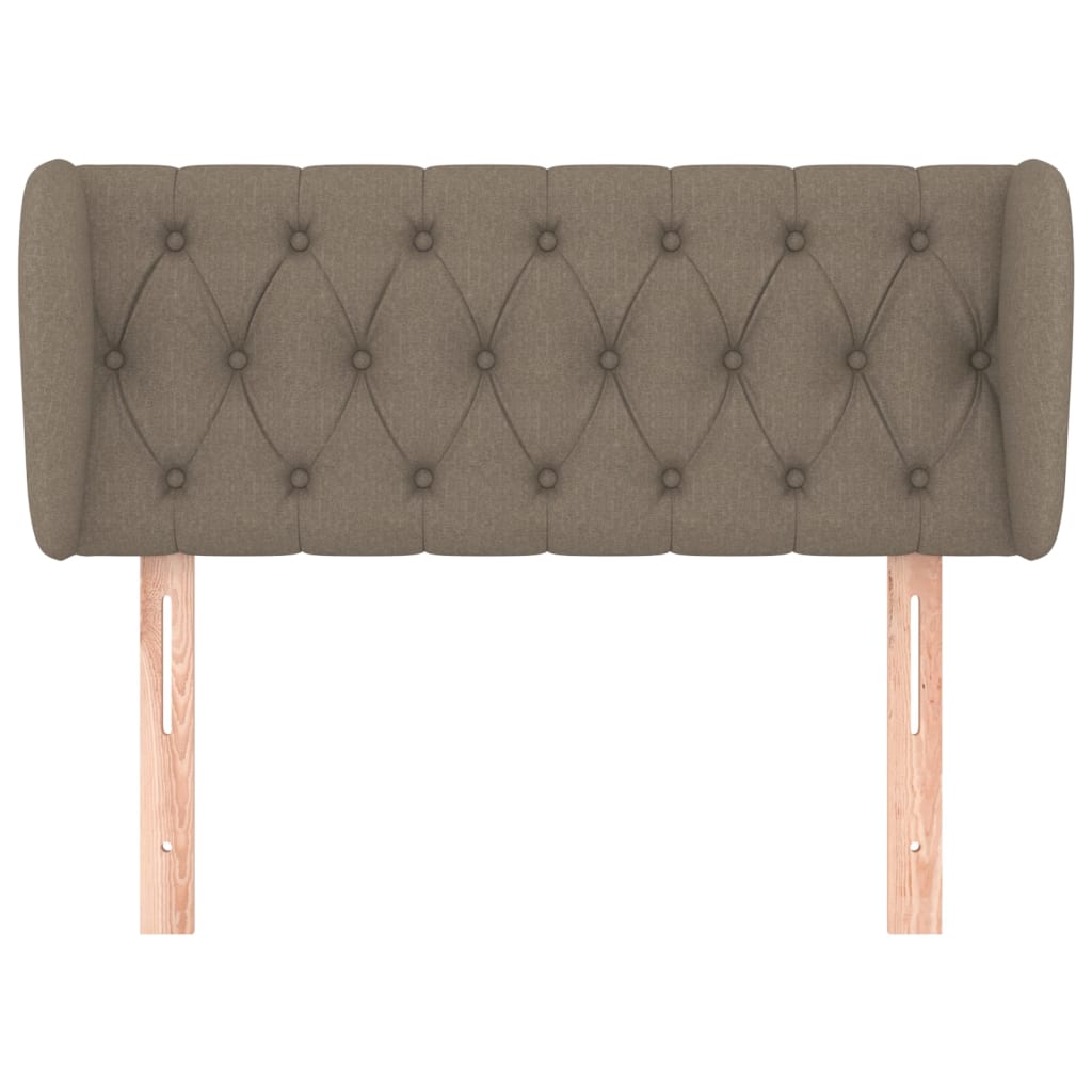 Hoofdbord Met Randen Stof Taupe 1 103 x 23 x 78/88 cm