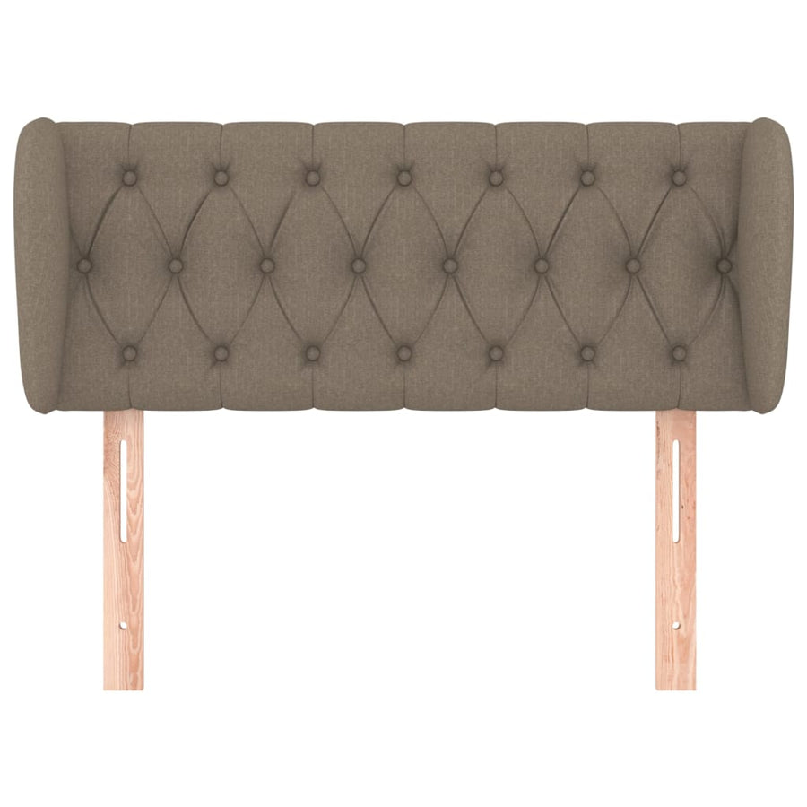 Hoofdbord Met Randen Stof Taupe 1 103 x 23 x 78/88 cm