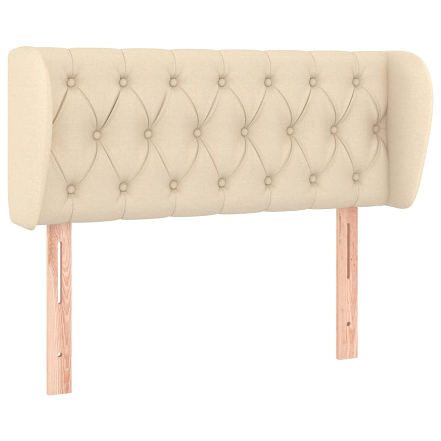 Hoofdbord met randen 103x23x78/88 cm stof crèmekleurig 103 x 23 x 78/88 cm
