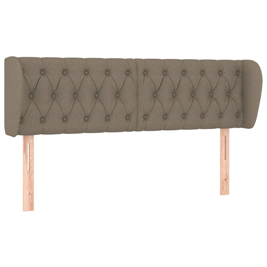 Hoofdbord Met Randen Stof 147 x 23 x 78/88 cm Taupe