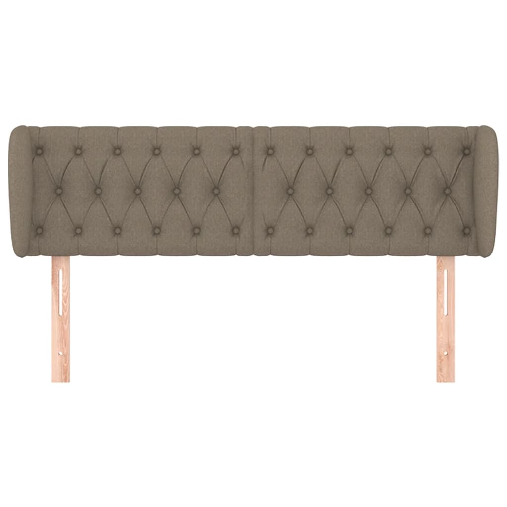 Hoofdbord Met Randen Stof 147 x 23 x 78/88 cm Taupe