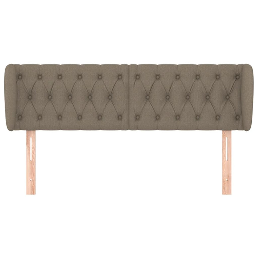 Hoofdbord Met Randen Stof 147 x 23 x 78/88 cm Taupe