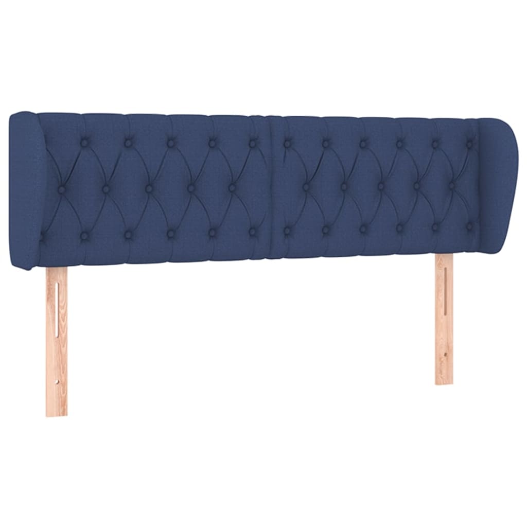 Hoofdbord Met Randen Stof 147 x 23 x 78/88 cm Blauw