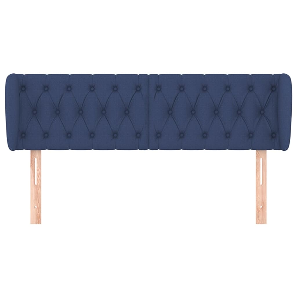 Hoofdbord Met Randen Stof 147 x 23 x 78/88 cm Blauw