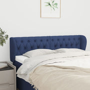 Hoofdbord stof blauw 147x23x78/88 cm