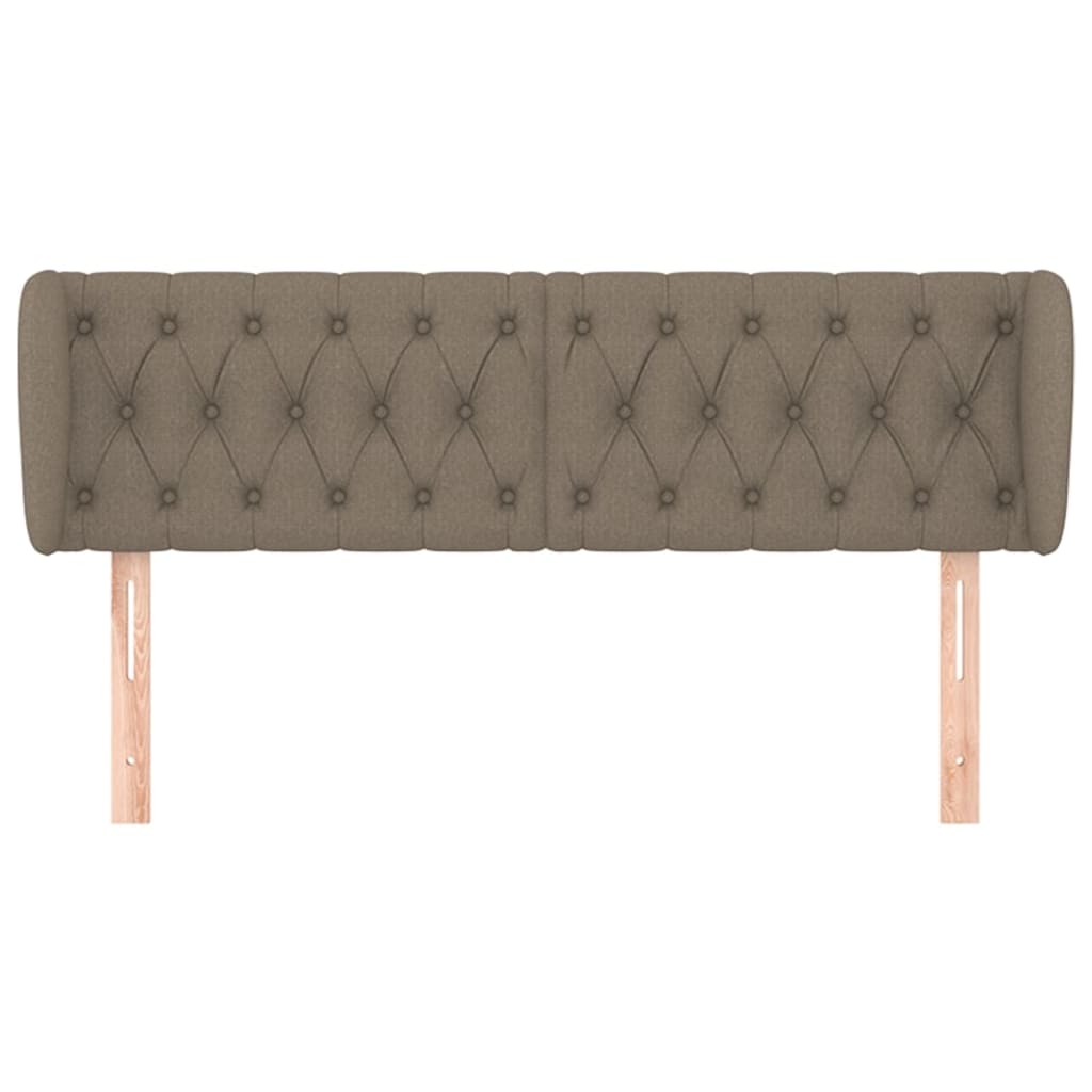 Hoofdbord Met Randen Stof 163 x 23 x 78/88 cm Taupe